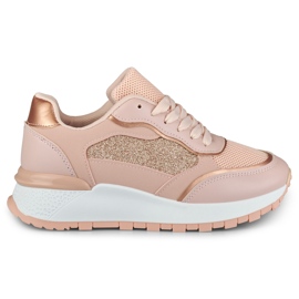 Rosa glänzende Damen-Sneaker