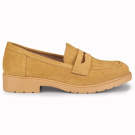 Damenschuhe aus karamellfarbenem Wildleder braun