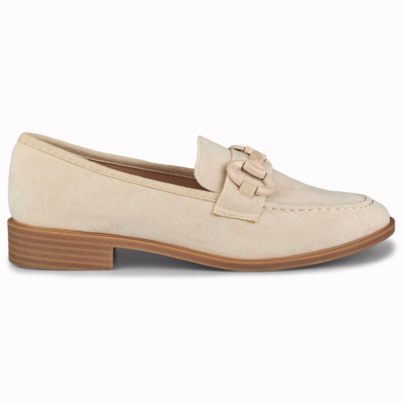 Damenschuhe aus beigem Wildleder