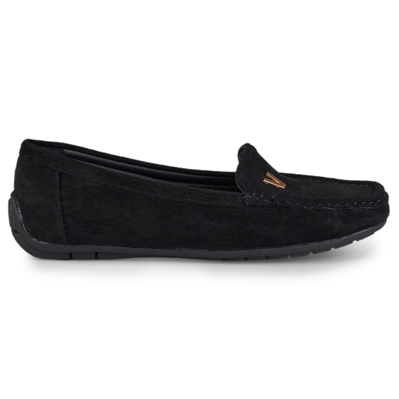 Schwarze Wildleder-Loafer für Damen