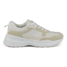 Klassische Violett-Damensneaker beige