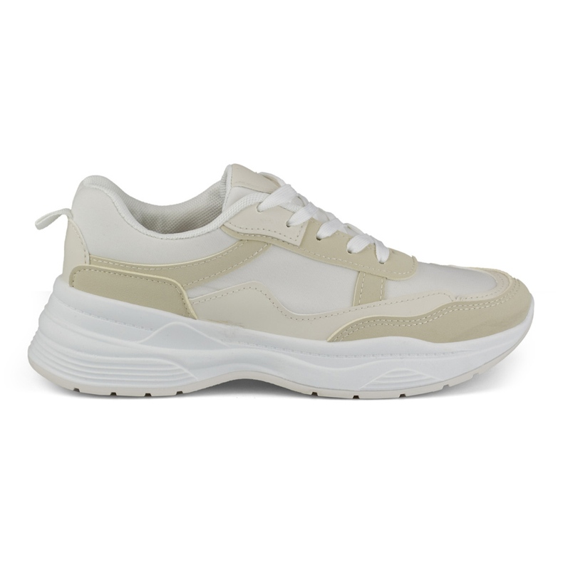 Klassische Violett-Damensneaker beige
