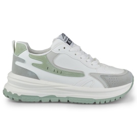 Weiße und mintfarbene Minti-Sneaker für Damen