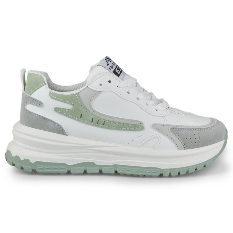 Weiße und mintfarbene Minti-Sneaker für Damen