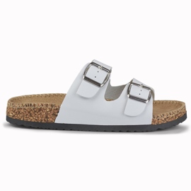 Weiße bequeme Damenhausschuhe