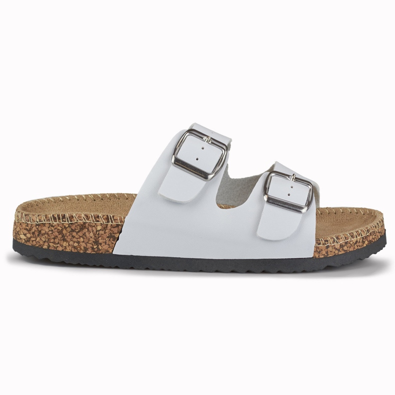 Weiße bequeme Damenhausschuhe