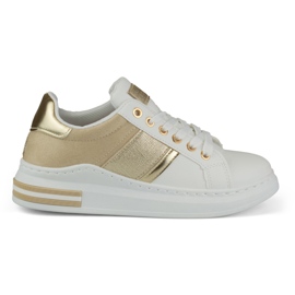 Lässige Damen-Sneaker in Weiß und Beige