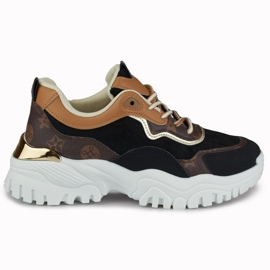 Damen-Sneaker mit Fanny-Aufdruck schwarz