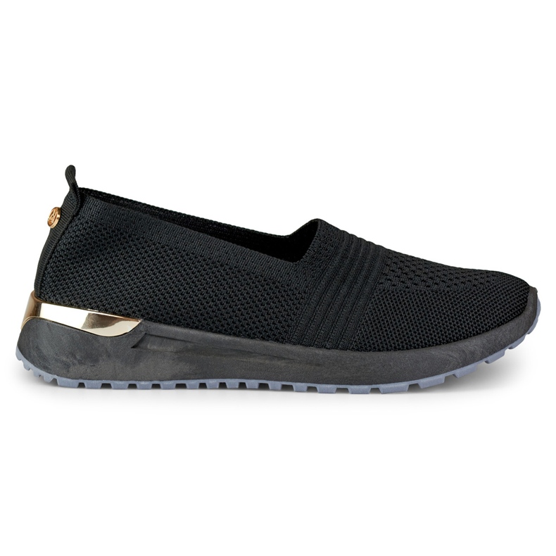 Bequeme, flexible Damen-Freizeitschuhe schwarz
