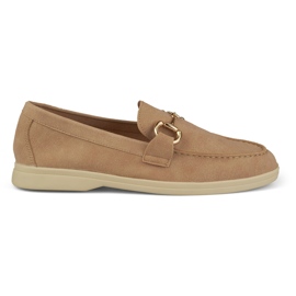 Bequeme Damen-Loafer in weichem Beige
