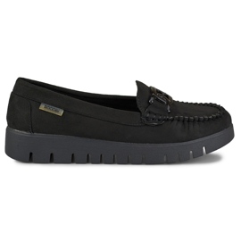 Schwarze Damen-Loafer mit bequemer Sohle