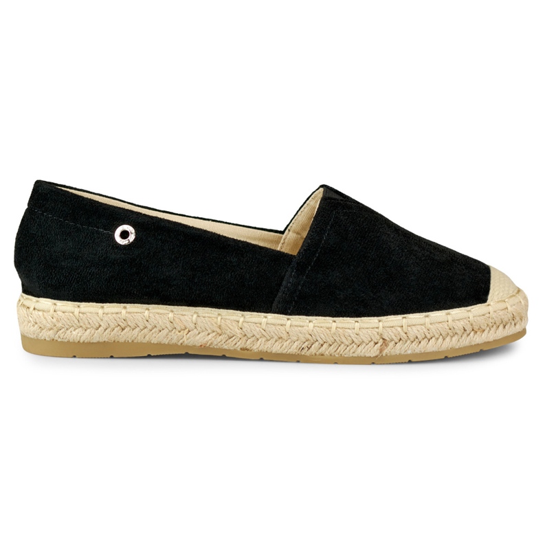 Schwarze Wildleder-Espadrilles für Damen