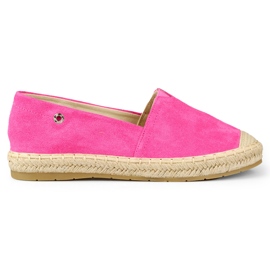 Damen-Espadrilles aus rosafarbenem Wildleder