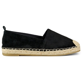 Klassische schwarze Espadrilles für Damen
