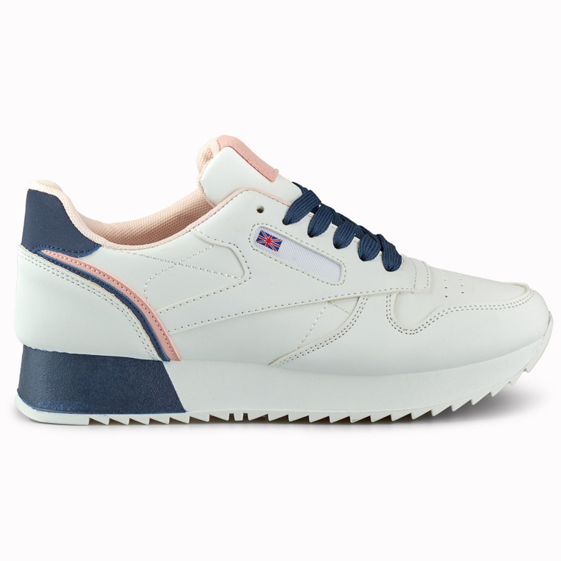 Klassische Sport-Sneaker für Damen in Weiß und Blau