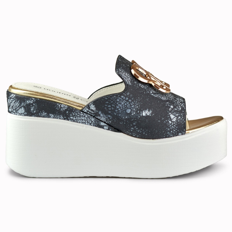 Schwarze Keilsandaletten für Damen Schwarz