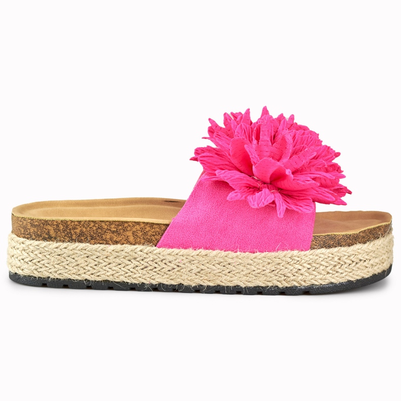 Fuchsiafarbene Espadrilles für Damen rosa