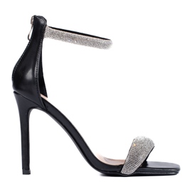 Elegante Sandalen auf einem hohen Absatz Shelovet schwarz