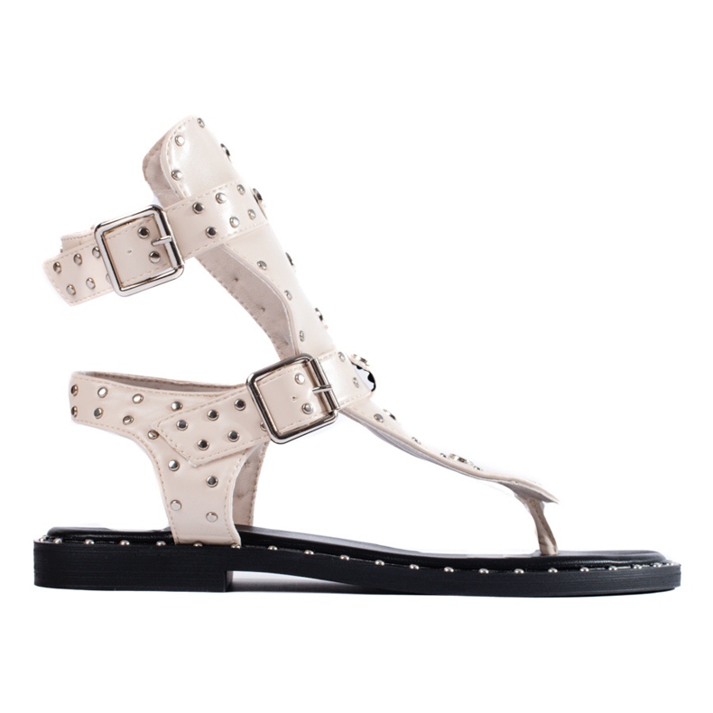 Beige Gladiator-Flip-Flops mit Jets von Shelovet