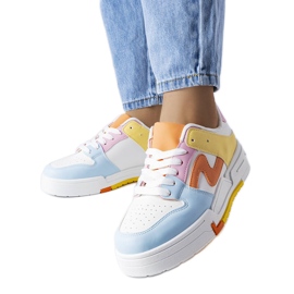 Blau-gelbe Plateau-Sneaker von Harter