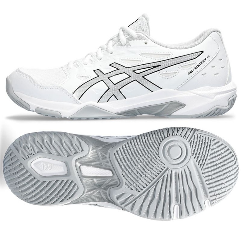 Asics Gel-Rocket 11 W 1072A093 101 Volleyballschuhe weiß weiß
