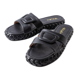 Schwarze Plateausandalen von Francesco