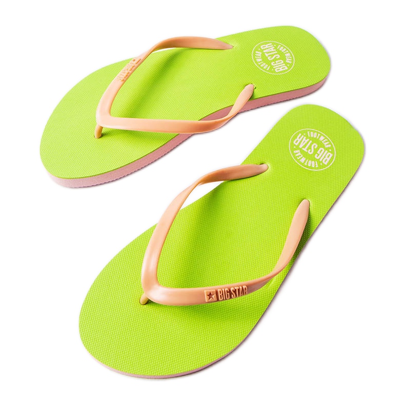 Grüne und rosa Flip-Flops Big Star FF274A330