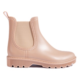 Kurze beige Gummistiefel von Shelovet