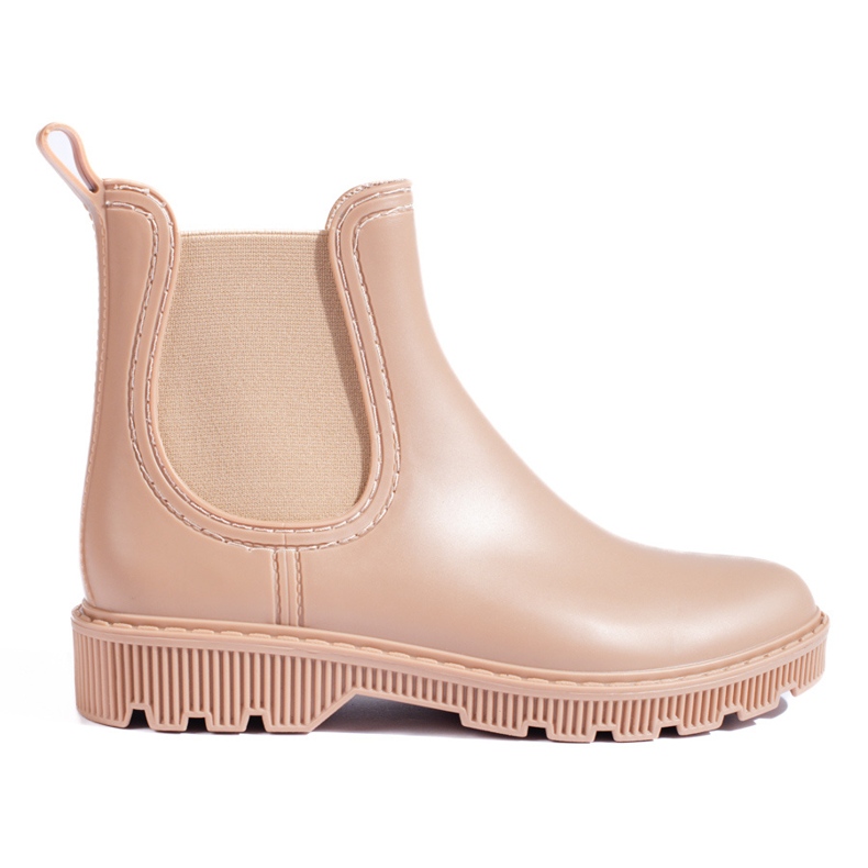 Kurze beige Gummistiefel von Shelovet