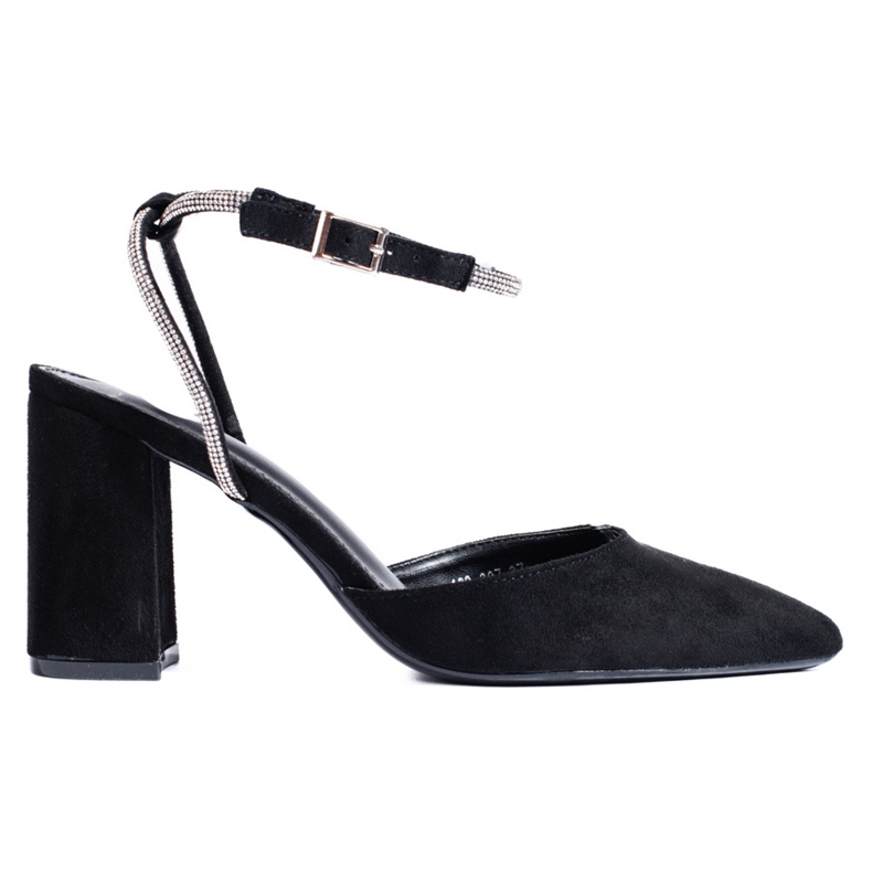 Schwarze Wildleder-Pumps mit Absatz von Shelovet