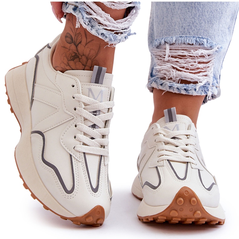 FJ1 Damen Sportschuhe Beige Faro weiß