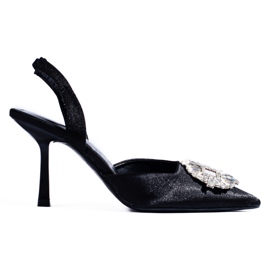 Schwarze, elegante Damen-High-Heels von Shelovet