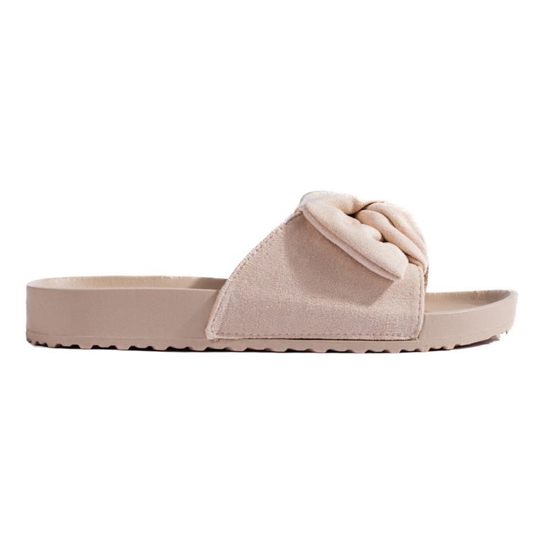Beige Wildlederhausschuhe für Damen von Shelovet