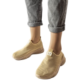 Dunkelbeige Textil-Sneaker von Aaron