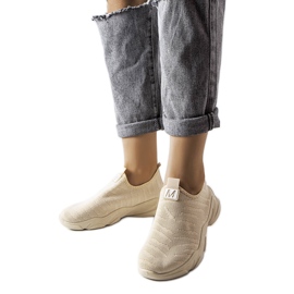 Beige Textil-Sneaker von Aaron