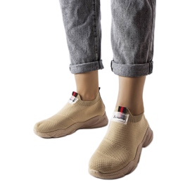 Dunkelbeige Slip-On-Sneaker von Greco