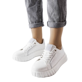 Weiße Plateau-Sneaker von Giuseppe