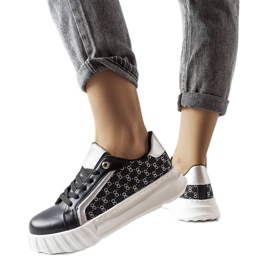 Schwarze Plateau-Sneaker von Giuseppe
