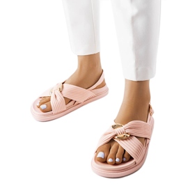 Rosa flache Sandalen von Lucchesi