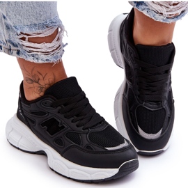 FG2 Modische Damen-Sportschuhe mit Mesh Black Venice schwarz