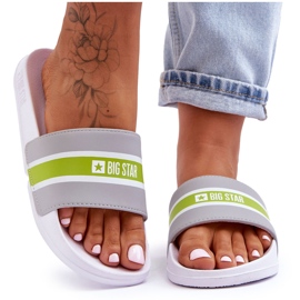 Leichte Schaumstoff-Hausschuhe Big Star JJ274647 Weiß-Grau