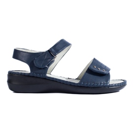 Marineblaue, bequeme Shelovet-Damensandalen