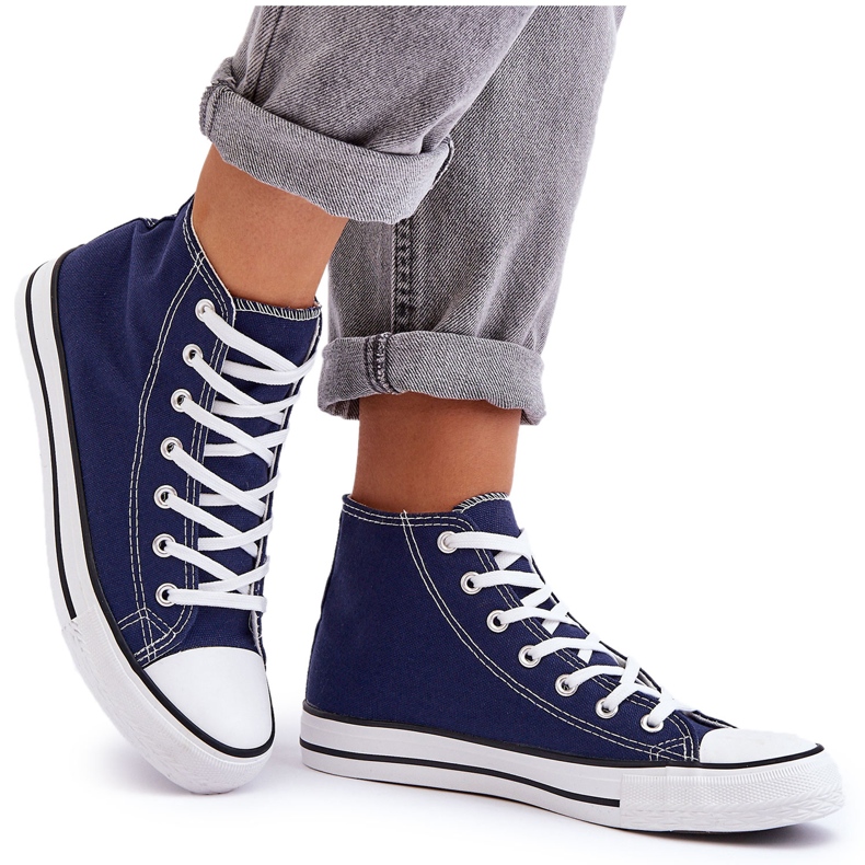Klassische High-Top-Sneaker für Damen in Marineblau von Remos