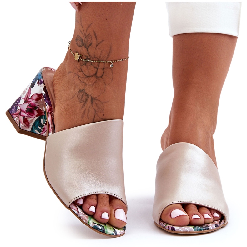 Lewski Shoes Damen Leder High Heels Leski Shoes 3209/K Perlbeige