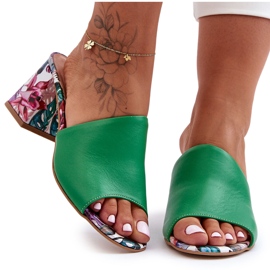 Lewski Shoes Damen Leder High Heels Leski Shoes 3209/K Grün