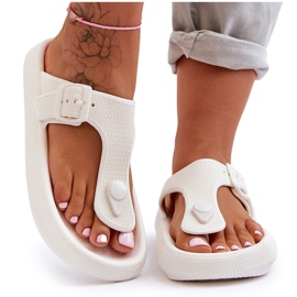 Damen-Flip-Flops aus Schaumstoff, Weiß, Apollo