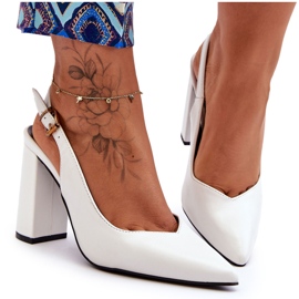 Klassische Peep-Toe-Pumps in Weiß, My Love