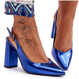 Klassische Pumps mit hohem Absatz in Blau, My Love