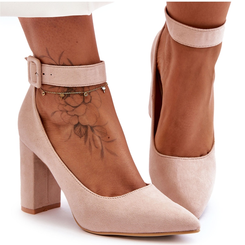 Elegante Wildleder-Pumps Beige Gloria