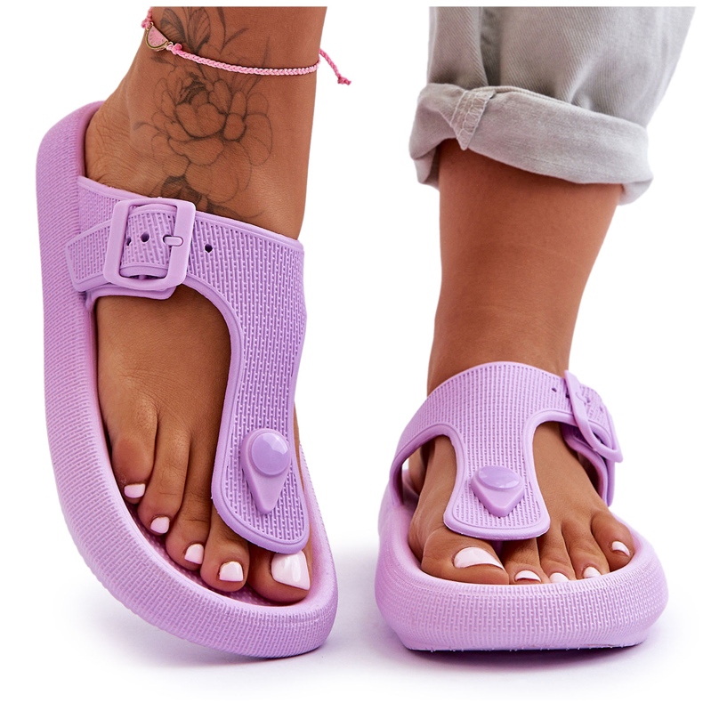 Damen-Flip-Flops aus Schaumstoff, Lila, Apollo violett
